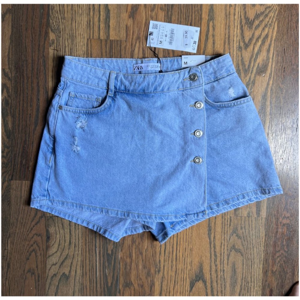 Zara Button Wrap Skort